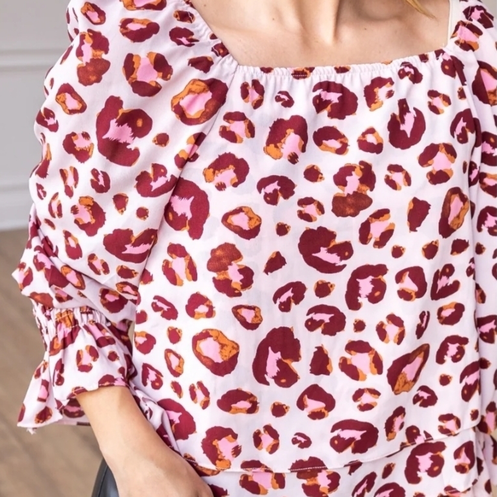 Stylish Leopard Print Women's Top
